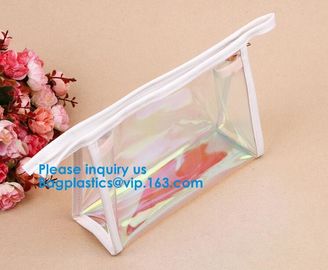 Custom PVC cosmetic bag Zipper Clear Toiletry Bag,Promotional Travel Bag pvc Zipper Bag Custom Logo Toilery Cosmetic Bag supplier