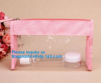 Custom PVC cosmetic bag Zipper Clear Toiletry Bag,Promotional Travel Bag pvc Zipper Bag Custom Logo Toilery Cosmetic Bag supplier