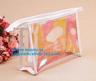 Custom PVC cosmetic bag Zipper Clear Toiletry Bag,Promotional Travel Bag pvc Zipper Bag Custom Logo Toilery Cosmetic Bag supplier