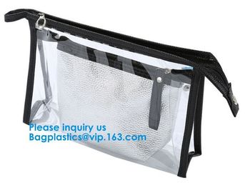 Travel Toiletry Bag Makeup Pouch Durable Carry-On Clear Zipper Small Cosmetics bag Simple Zipper Cosmetic Travel Bag supplier