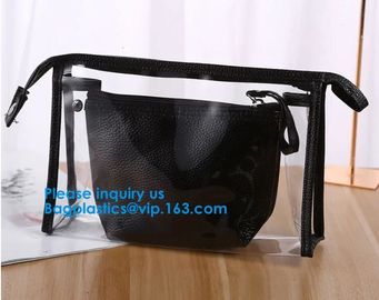 Travel Toiletry Bag Makeup Pouch Durable Carry-On Clear Zipper Small Cosmetics bag Simple Zipper Cosmetic Travel Bag supplier