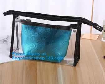 Travel Toiletry Bag Makeup Pouch Durable Carry-On Clear Zipper Small Cosmetics bag Simple Zipper Cosmetic Travel Bag supplier