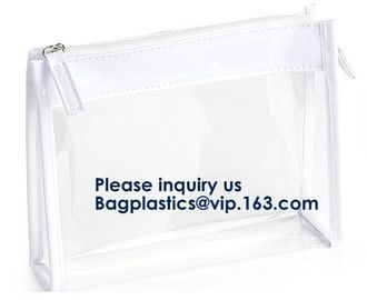 Cosmetic Toothbrush Transparent Makeup Bag With Customer Printing Slider Zipper,Travel Makeup Bag supplier