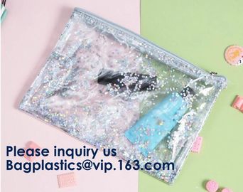 Window Makeup Cosmetic Bag Aluminum Foil Zip Lock EVA PVC Travel Accessorie,OEM and ODM Orders are welcome supplier