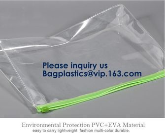 Makeup Bags, Frosted PVC Zipper Bags,Clear PVC Material Plastic Slide Pouch,PVC Zip Lock Document Bags supplier