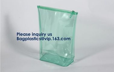 Makeup Bags, Frosted PVC Zipper Bags,Clear PVC Material Plastic Slide Pouch,PVC Zip Lock Document Bags supplier