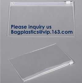 Makeup Bags, Frosted PVC Zipper Bags,Clear PVC Material Plastic Slide Pouch,PVC Zip Lock Document Bags supplier