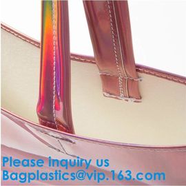 Promotional Custom Waterproof Transparent Pvc Beach Bag Sets Shopping Online Women Hand Bag supplier