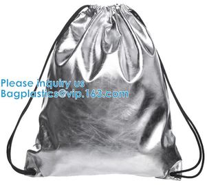 Drawstring Leather Pu Backpack PU Hologram Drawstring Bag,cosmetics, promotion, shopping, supermarkets, gifts, apparel supplier