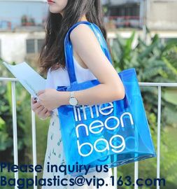 Ladies Beach Bag Summer Bag Women Waterproof Handbags Transparent PVC Plastic Pouch Beach Bags supplier