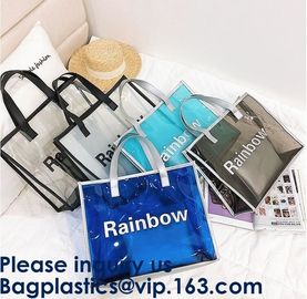 Ladies Beach Bag Summer Bag Women Waterproof Handbags Transparent PVC Plastic Pouch Beach Bags supplier