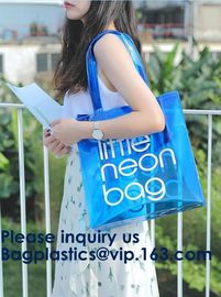 Custom Clear Pvc Lady Handbag Set Transparent Beach Tote Bag,OEM EVA PVC Zipper Bag Swimwear, Plastic Zipper EVA Pouch supplier