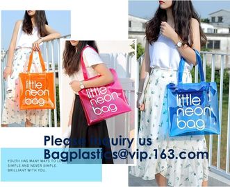 Custom Clear Pvc Lady Handbag Set Transparent Beach Tote Bag,OEM EVA PVC Zipper Bag Swimwear, Plastic Zipper EVA Pouch supplier