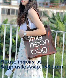 Custom Clear Pvc Lady Handbag Set Transparent Beach Tote Bag,OEM EVA PVC Zipper Bag Swimwear, Plastic Zipper EVA Pouch supplier