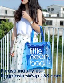 Custom Clear Pvc Lady Handbag Set Transparent Beach Tote Bag,OEM EVA PVC Zipper Bag Swimwear, Plastic Zipper EVA Pouch supplier