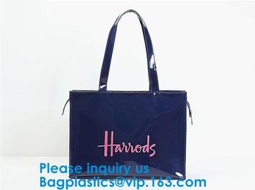 New Fashion PVC Tote Bag Shoulder Handbag Transparent PVC Beach Bag,Handbags Shoulder Tote PVC Beach Bags for women Zipp supplier