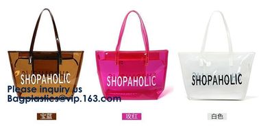Waterproof Beach Pvc Bag Summer Beach Bag, China Suppliers Transparent PVC Women Bags Tote Beach Handbags supplier