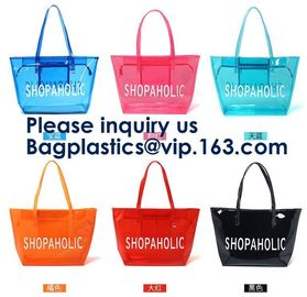 Waterproof Beach Pvc Bag Summer Beach Bag, China Suppliers Transparent PVC Women Bags Tote Beach Handbags supplier