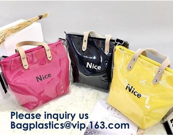 Fashion Ladies Rainbow Hologram Laser PVC Handbag Beach Shoulder Bag Shopping Tote Bag For Women supplier
