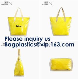 Fashion Ladies Rainbow Hologram Laser PVC Handbag Beach Shoulder Bag Shopping Tote Bag For Women supplier