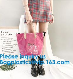 Fashion Ladies Rainbow Hologram Laser PVC Handbag Beach Shoulder Bag Shopping Tote Bag For Women supplier