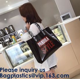 Beach Pvc Tote Bag,Women-Lightweight Hologram Tote Bag Laser PU Shoulder Bag Laser PU Leather supplier