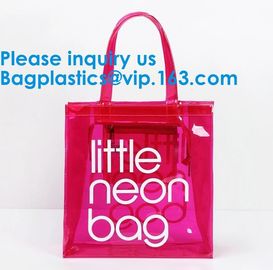 Clear Shopping Bag PVC Handbag Fashion Big Bags Jelly Package Large Transparent Tote Bag Shoulder Bag Leisure Beach Bag supplier