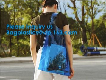 Women'S Clear Jelly Beach Bag Clear Transparent Pvc Shoulder Handbag Beach Shopping Swimming Durable Tote Bag supplier