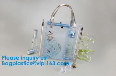 Shiny Transparent Hologram Holographic Tote Bag PU Handbag Shoulder Bag,Transparent Laser Candy Hologram Handbag Jelly B supplier