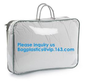 Oem Rope Handle Pvc Quilt Bag With Factory Prices, Handle Elegant Edging Purple Woven Zipper Bag With Handle Quilt supplier