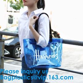 Clear Shopping Bag Transparent PVC Beach Handbag Tote Shoulder Bag Beach Waterproof Large Capacity Foldable Travel Stora supplier