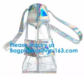 Holographic Women Fashion Hologram Laser Drawstring Backpack School Sport Gym Tote Bag,Cosmetic Bag Travel Storage Zippe supplier