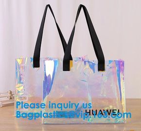 Women Summer Beach Bag Vinyl PVC Transparent Small Tote Handbags Shopping Shoulder Bags supplier