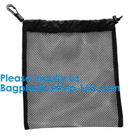 Promotion Small Polyester Mesh Drawstring Bag Customs Size and Logo printing Round Bottom Drawstring Mesh Bag For Sport, supplier