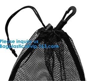 Promotion Small Polyester Mesh Drawstring Bag Customs Size and Logo printing Round Bottom Drawstring Mesh Bag For Sport, supplier