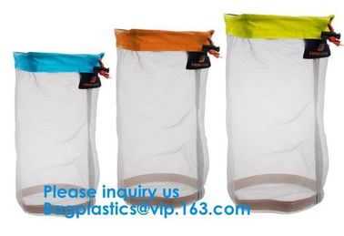 Nylon Mesh Net Drawstring Bag Mesh Pouch Organic Mesh Produce Bags With Custom Logo,Reusable Eco Friendly Nylon Drawstri supplier