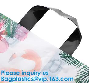 Corn Starch Made Biodegradable&amp;Compostable Flexi Soft Loop Handle Plastic Bag,Soft Loop Handle Plastic Shopping Bag with supplier