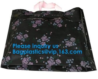 Colored Soft Loop Plastic Handle Bags With Cardboard Insert On The Bottom,Pet foods, Sea Foods, Chemical, Electronics supplier