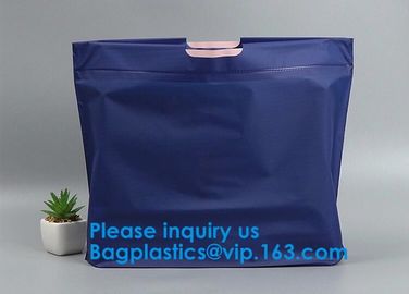 Custom Size Soft Flexi Loop Handle Gold Plastic Shopping Bag Restaurant Takeaway Bag With Printing Square Bottom Plastic supplier