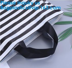 100% Biodegradable And Compostable Soft Loop Handle Plastic Bag For Clothing,Handle Block Bottom Plastic Shopping Bag supplier