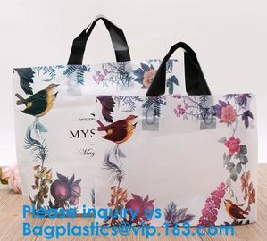 100% Eco-Friendly Biodegradable Custom Design Hdpe/Ldpe Shopping Carrying Flexi Soft Loop Plastic Handle Bag supplier