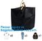 PLA COMPOSTABLE Biodegradable Plastic Trifold Handle Bag For Shopping Market, CLEAR FROSTED SOFT LOOP SHOPPER BAG supplier