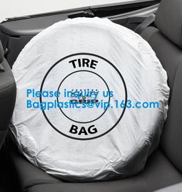 Car Tire Plastic Storage Tote Bags Tyre Packaging Custom Size Disposable Gusset Disposable Custom Size Printing Tire Bag supplier