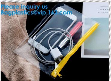 Custom Logo PVC Vinyl Clear Zipper Slider Pouch Transparent Soft Bikini Cosmetic EVA Material k Bag supplier