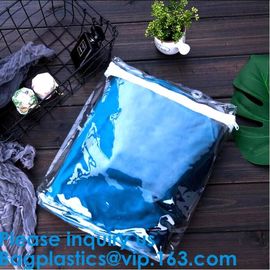 Custom Frosted Opp Pvc Black Zipper Slider Packaging Clothing Bag With Your Logo,Underwear Zip Lock Packing Plastic Clot supplier