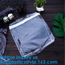 Custom Frosted Opp Pvc Black Zipper Slider Packaging Clothing Bag With Your Logo,Underwear Zip Lock Packing Plastic Clot supplier