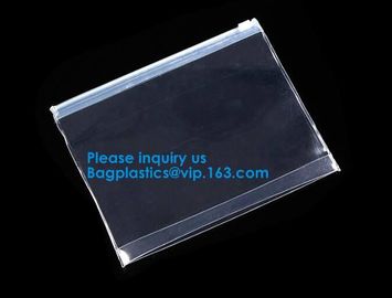 Water Proof Clear Pvc Slider Plastic Zipper Bag Resealable Zip Lock Packing Poly Bags Plastic Document Bags supplier