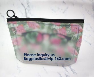 Cartoon Printing Clear Pvc Slider k Garment Cosmetic Shopping Bag,Eco Friendly Customized Slider k Pvc Bag supplier