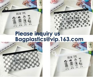 Clear PVC k Bag For Gift Package,OEM Service Transparent Packaging Pvc Slider Frosted Bag,EVA Slider Zipper Bag So supplier