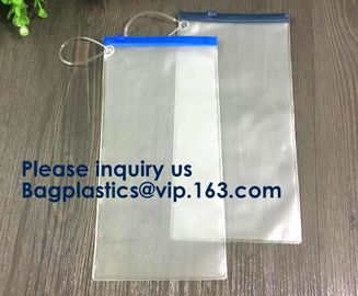 Custom Waterproof Clear PVC Slider k Bubble Cosmetic Bags,Clear PVC PP OPP PE LDPE slider bag,Vinyl Pvc k Ba supplier